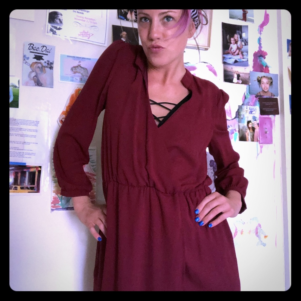 Scarlet long sleeve blouse dress